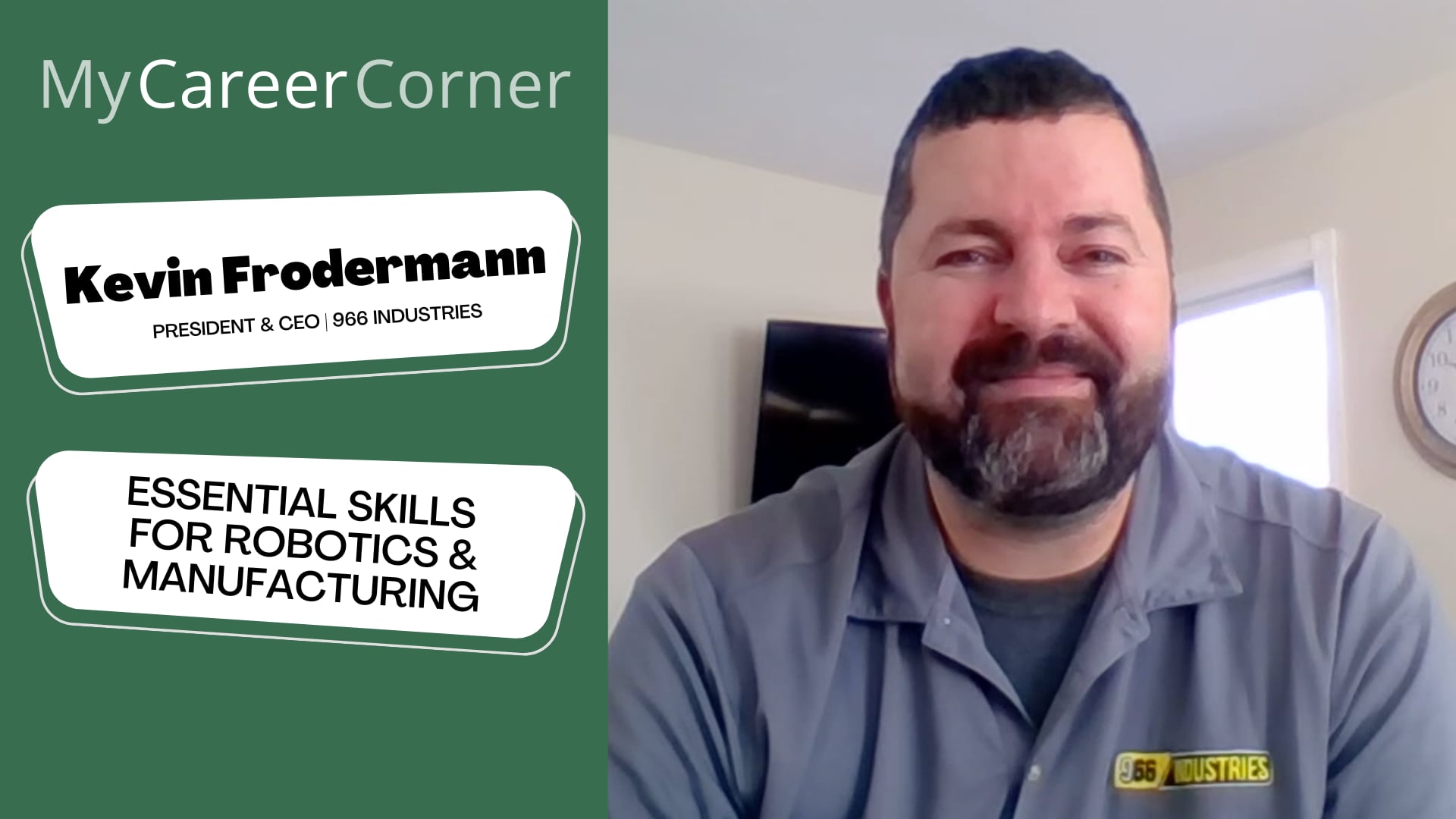 Essential Skills for Robotics & Manufacturing with Kevin Frodermann